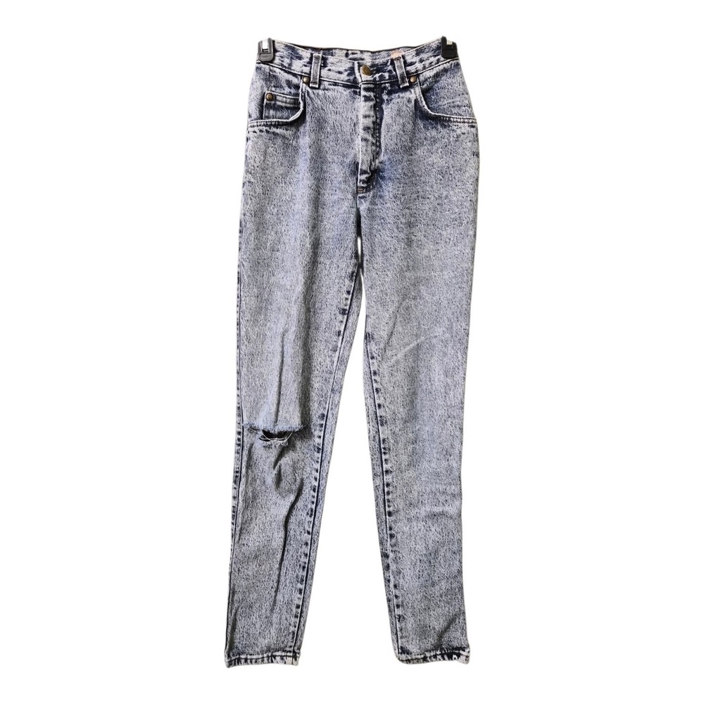 Vintage 80s Levi's Orange Tab USA Acid Wash High Rise Mom Jeans Size 5 - Picture 1 of 7
